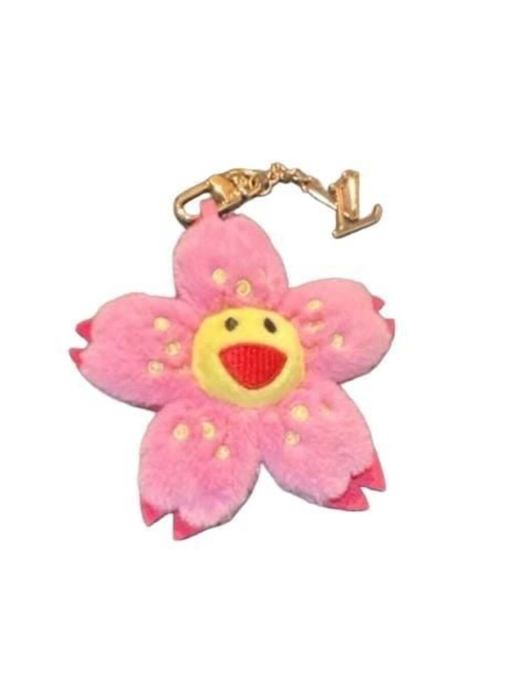 Louis Vuitton x Murakami Cherry Blossom Pink Flower Plush Bag Charm Keychain